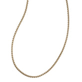 22 Stainless Steel Gold IP Plated 2.5mm Rounded Box Chain
